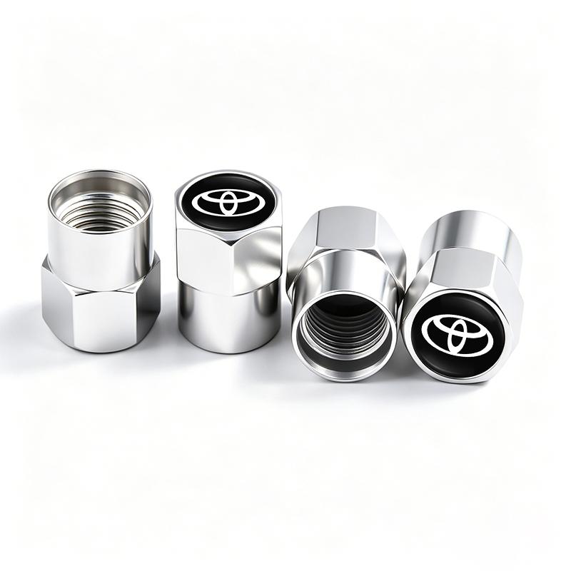 4Pcs Matt Car Wheel Tire Valve Caps for Toyota TRD RAV4 Corolla Camry Frontier Supra C-HR Tacoma PradoCorolla CHR Accessorie