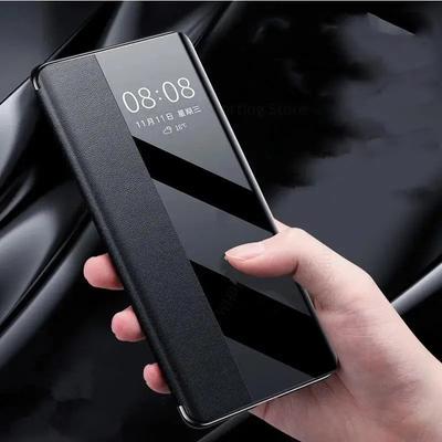 Просмотреть Windows Flip Leather Phone Case For Huawei Nova 13 Pro Full Protection Protector Matte Cover For Nova 12 Ultra 11i 11 Ultra 8SE 10 9 Pro Coque