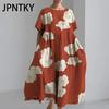 JPNTKY Women's Fashion Summer Spring Short Sleeve O-Neck Casual Dresses