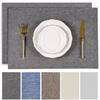 AooHome Water-Repellent Cotton Placemats, 2-Piece Set, 30x45cm, Double-Sided, Solid Color, Washable, Japanese Style, Insulated, Non-Slip, Stylish, Eas