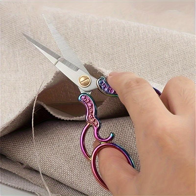 1pc, Premium Stainless Steel Vintage Sewing Scissors - Perfect for Fabric Cutting, Embroidery, Cutting and Paper Art Scissors