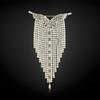 Flash Diamond Y-Shaped Fringed Brooch Women'S Luxury Crystal Brooch Light Luxury Niche Design Sense Suit Pin Accessories