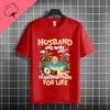 Funny Husband  Wife Beach Travel Graphic Tshirt Pure Cotton Short Sleeve Casual Fashion Tshirt for Vacation Wear