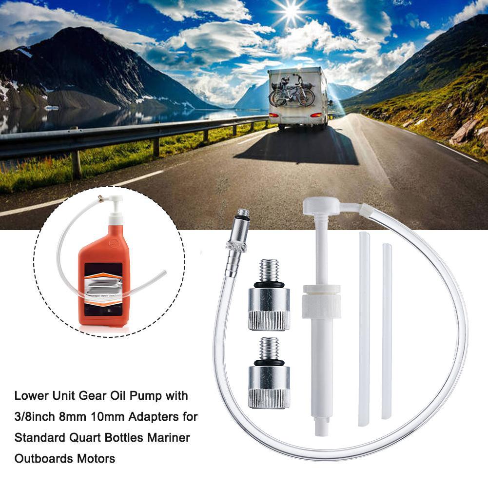Lower Unit Gear Oil for Mariner Outboards Motors Universal Oil with Metal Adapters With 3/8inch 8mm 10mm Adapters