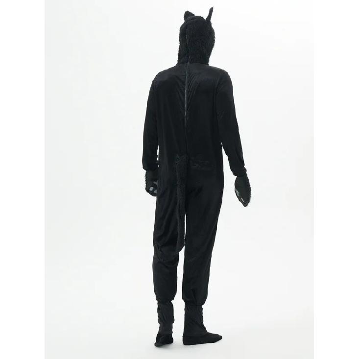 Adult Cosplay Black Cat Costume Animal Onesie Suitable for Halloween Party Dance Jumpsuits Costumes Props Suit Woman Men