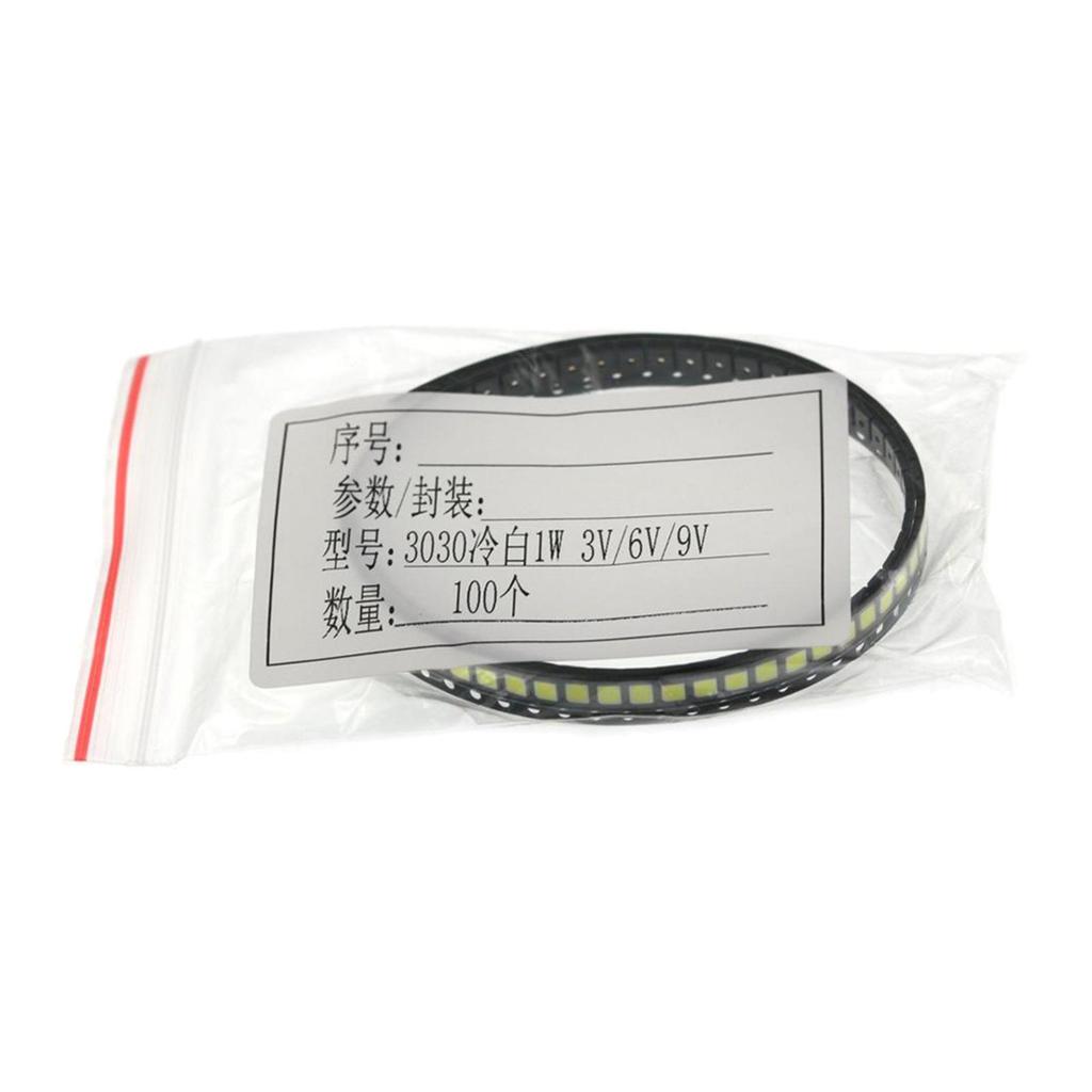 100 шт 3528 (+1210) Белые SMD светодиодные чипы (Поверхностный монтаж 3ммx3мм 3В 6В 9В) Лампочки