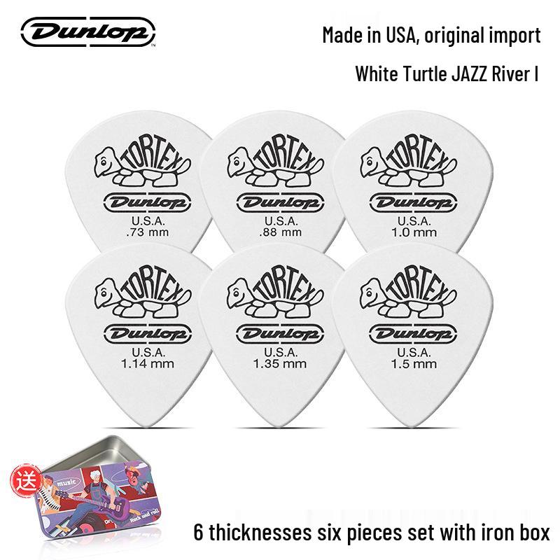 Six-Pack Dunlop Jazz3 Small Frosted Turtle Wood Guitar Picks