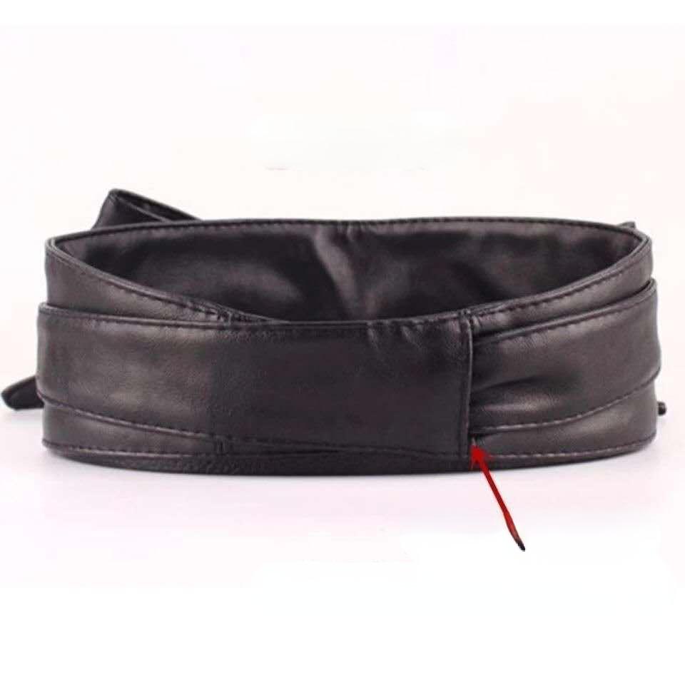 Женский модный пояс из искусственной кожи без пряжки, кожаный ремень с галстуком-бабочкой, широкий пояс, декоративный чехол на пояс