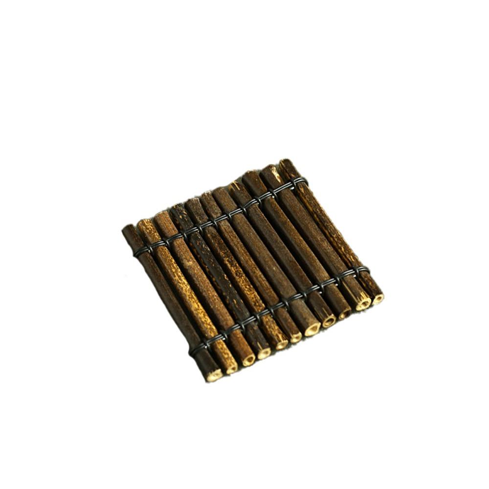 Sqaure Rectangle Bamboo Raft Coaster Bamboo Anti-slip Mat Multi-purpose Heat Insulation Pad Tea