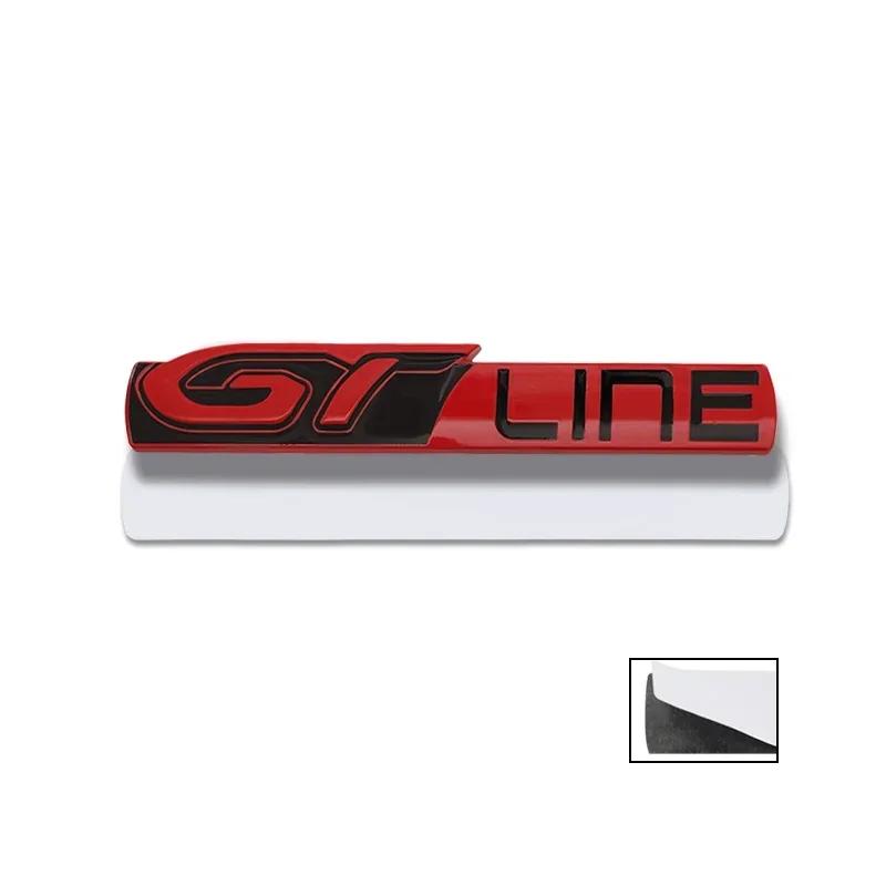 3D Metal Car GTLINE Badge Rear Trunk Fender Emblem Sticker For Peugeot GT 206 208 308 307 207 208 3008 407 508 2008 RCZ GT LINE
