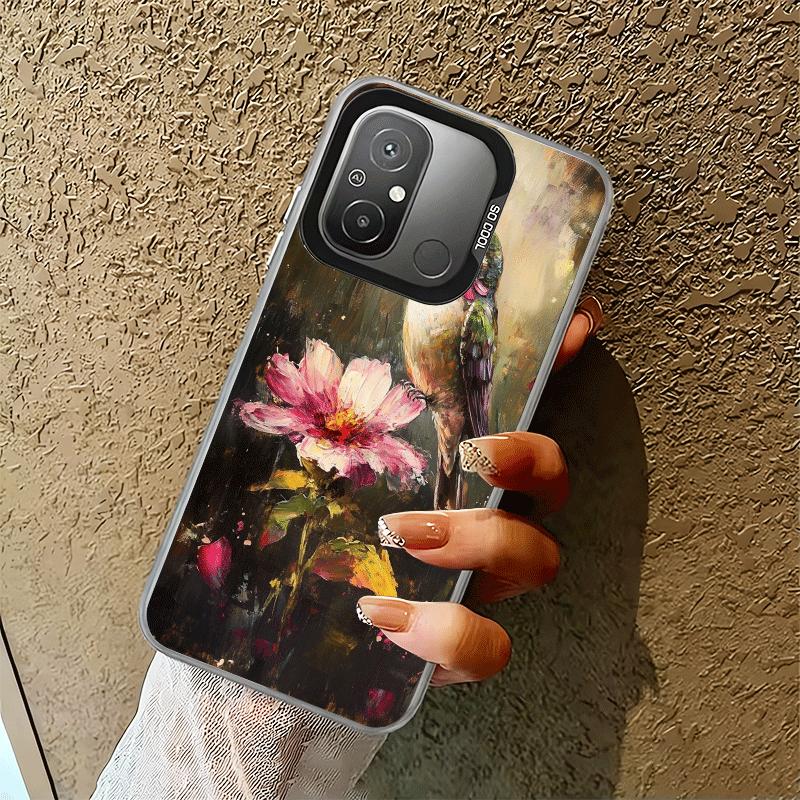 Bird Oil Painting Style Shockproof Phone Case for Xiaomi Poco X7 X6 X5 X3 Pro F7 Ultra M8 Redmi 15C 15 14C 13C 12C 10C 13 12 10