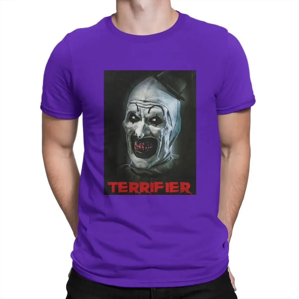 Страшные Хоррор Футболки с коротким рукавом Уникальная одежда Новинка Террифаер Средняя Хоррор Футболка с круглым вырезом Чистохлопковая футболка
