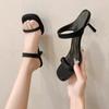 Женская обувь 2025 Новые летние уличные современные шлепанцы Модные шлепанцы-стилеты с открытым носком и квадратным носком Высококачественные женские шлепанцы