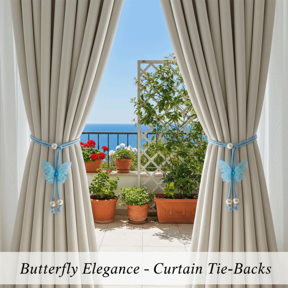 Handmade Butterfly Shaped Curtain Tieback Sequin Curtain Holders Curtain Buckle Drapes Tiebacks