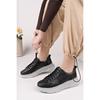 Women's Genuine Leather Thick Sole Sneakers