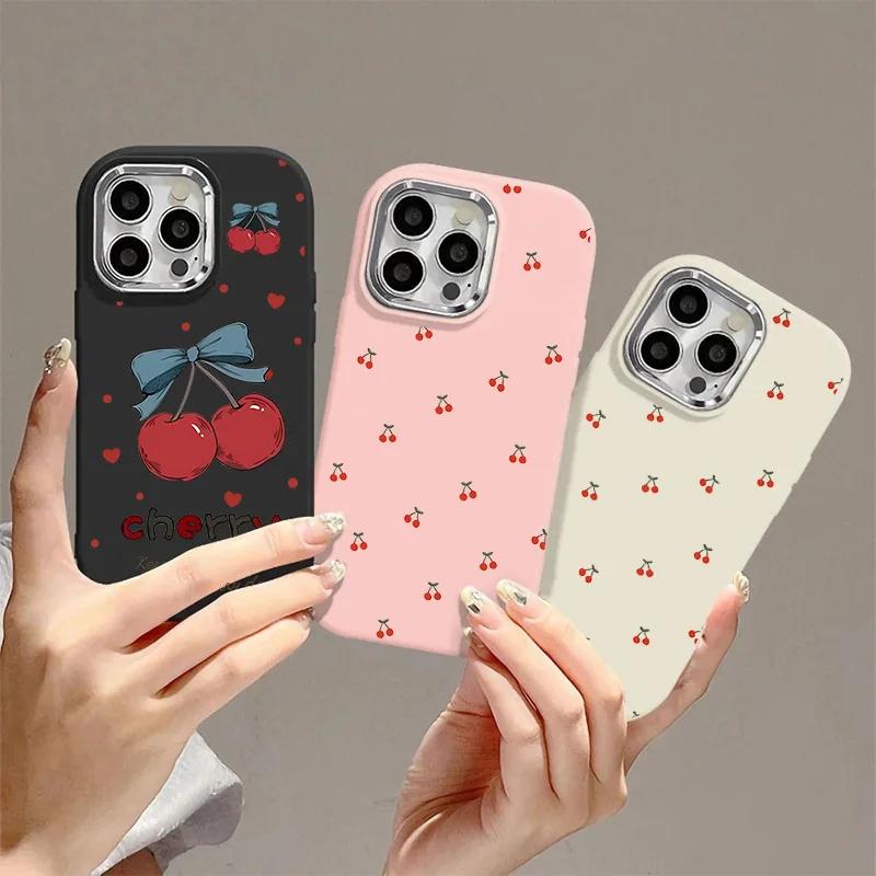 Милый чехол-бантик с вишенками для OPPO Reno 13F 12F 11F 5G 7 4G 5 6 Lite 8 A78 A98 A58 5G A38 A18 A17 A16 A15 A57 A77 A5 A9 2020