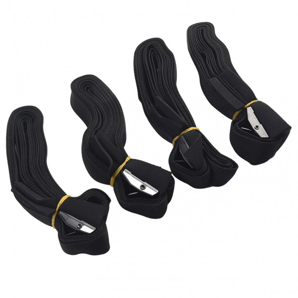 Buckle Car Roof Rack Luggage 4PCS 250 Kg 300x2.5cm 9.8ft Black