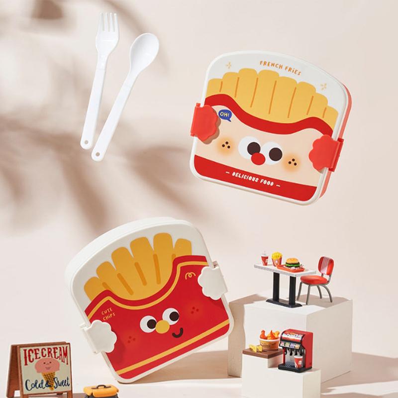 Милый ланч-бокс для детей, отделения для ланча, детский школьный контейнер для пикника и кемпинга, портативный