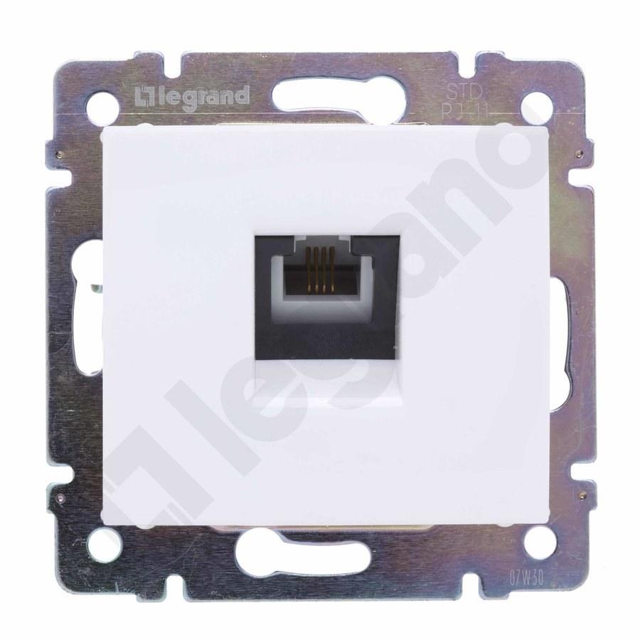 Telephone socket 1xRJ12 white Valena
