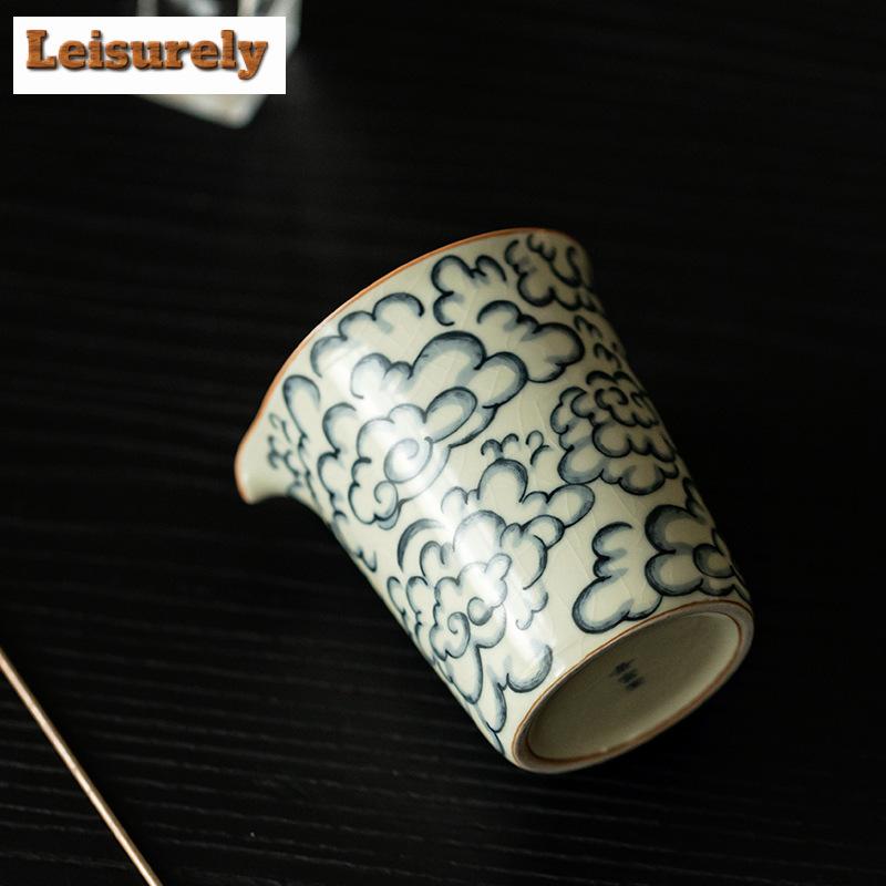 230 мл Антикварный кувшин для чая Ru Kiln Auscious Clouds Zen Cha Hai Justice Cup Can Nourishing Kung Fu Tea Tableware Accessories
