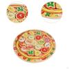 Wooden Pizza Set Cutting Food Play Toy Hand Eye Coordination Education Playset Kitchen Toys for