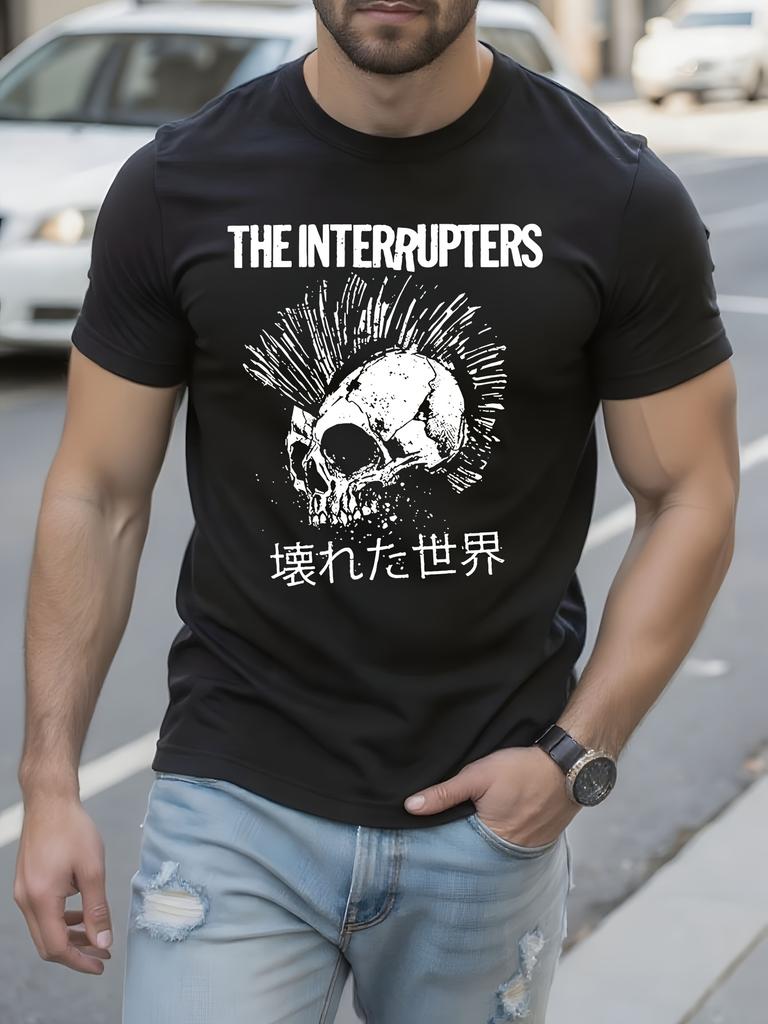 THE INTERRUPTERS Graphic Tshirt - Bold Skull and Japanese...