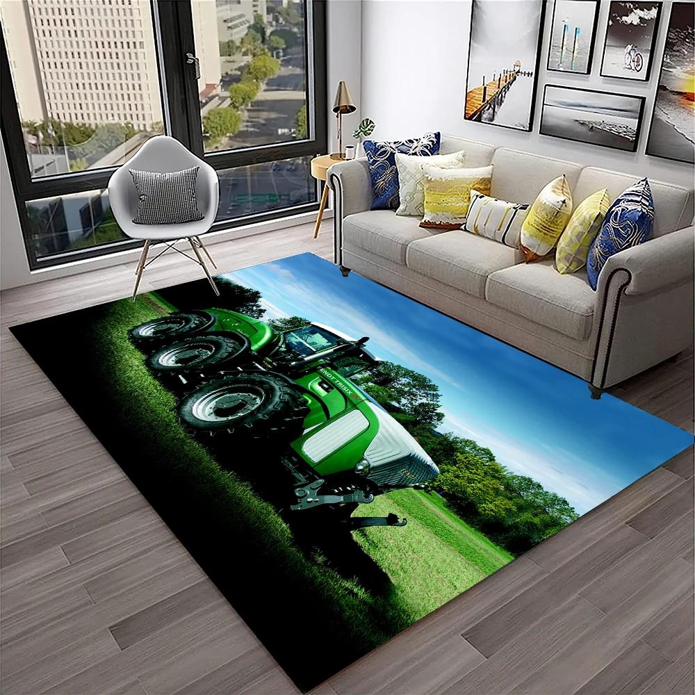 3D Retro Car Tractor Truck Series Carpet Rug for Home Living Room Bedroom Sofa Doormat Decor,Child Area Rug Non-slip Floor Mat