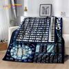 3D Dream Piano Key Music Instrument Cartoon Blanket,Soft Throw Blanket for Home Bedroom Bed Sofa Picnic Office Travel Cover Kids