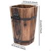 Wooden Barrel Planter Flower Pot Birthday Gift Plant Container Rustic for Indoor and Outdoor Patio