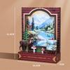 OCHOICE Drop Shipping MOQ=1 Themed Book Nook Kit Mountain Forest Deer LED Miniature DIY Craft for Adults 3D Wooden Puzzle