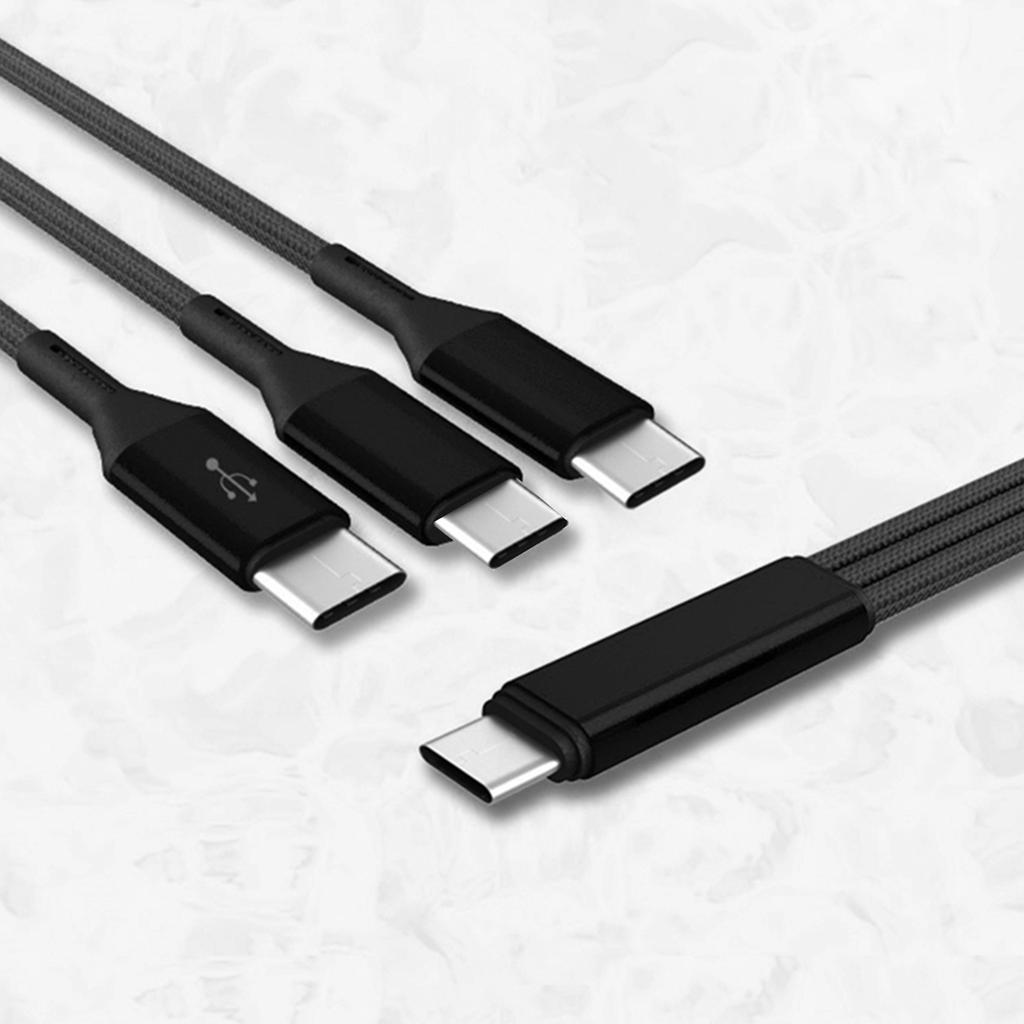 Многопортовый USB Type-C Зарядный Кабель 5V 2A, 3-в-1 Type C Зарядное Устройство-Шнур с 3 USB-C Портами для Мобильных Телефонов/Планшетов