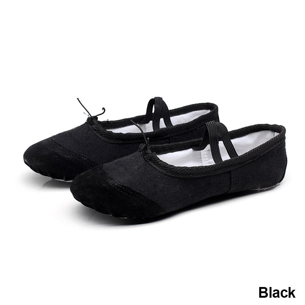 Балетные туфли для девочек, детские танцевальные тапочки, профессиональные парусиновые балетные туфли на мягкой подошве для девочек, женские балетные туфли для йоги, тренажерного зала, танцевальные туфли