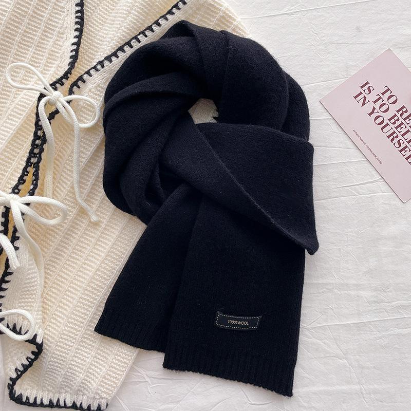 Winter High-end Pure Wool Knitted Scarf, Red Scarf, Gifts for Men and Women Couples, New Models