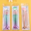 6 Color Gradient Mermaid Makeup Brushes Set Cosmetic Powder Eye Shadow Foundation Blush Brush Soft Beauty Make Up Tool Maquiagem