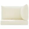 VidaXL Coussins de palette 3 pcs blanc crème tissu oxford 315066