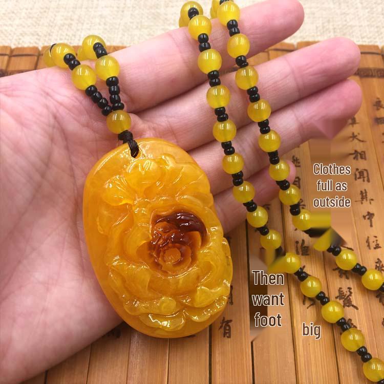 Этнический стиль бисерная подвеска из янтаря цепочка для свитера