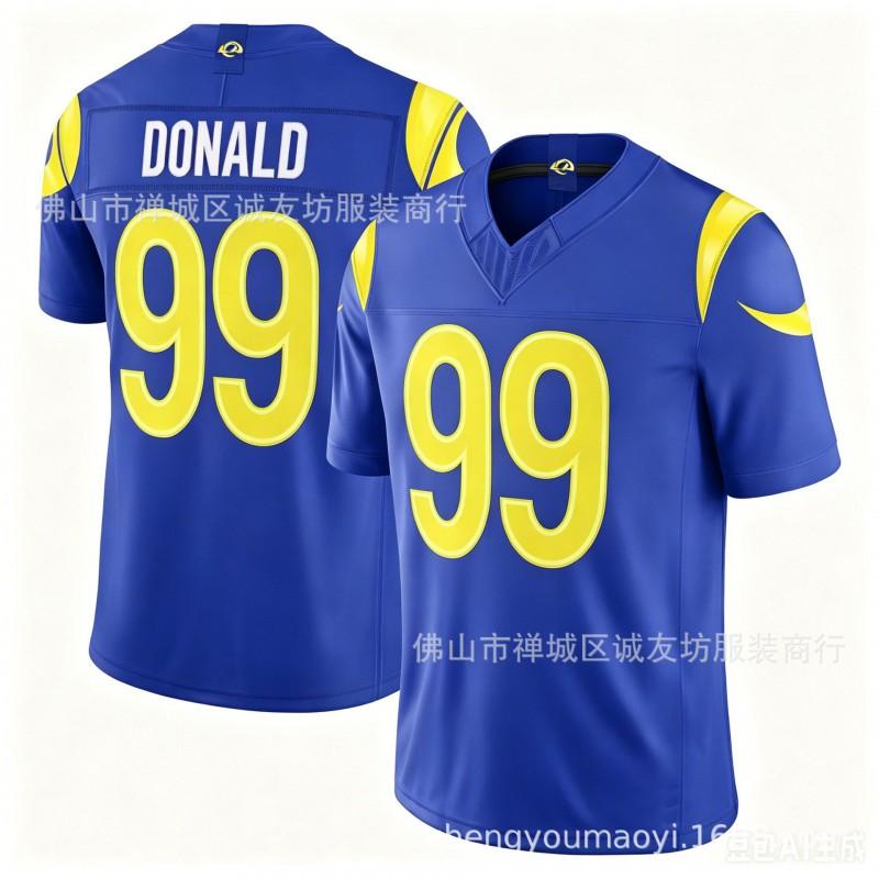 Rams 99 Donald Football Jersey 3rd Gen Blue White Mens Sports Shirt