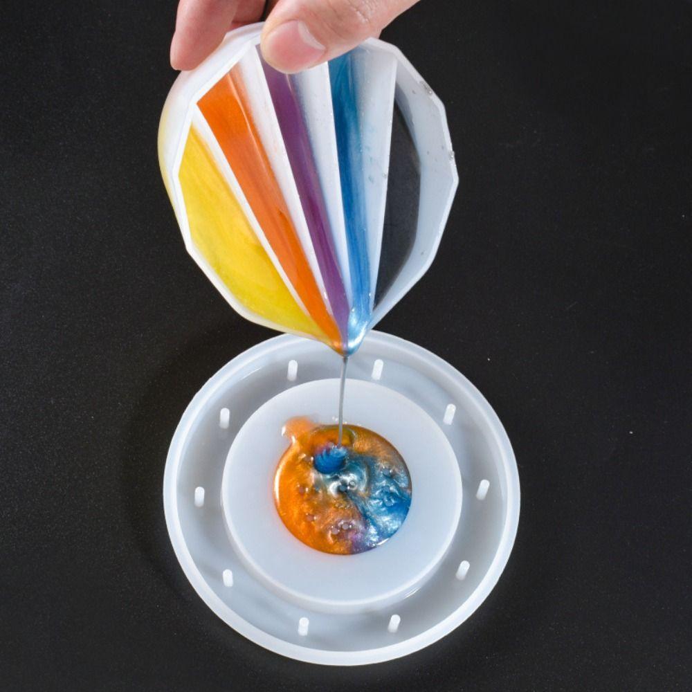 Ручная работа Цветная чашка Жидкий пигмент Смешивание цветов Инструменты для изготовления ювелирных изделий Высококачественная силиконовая форма