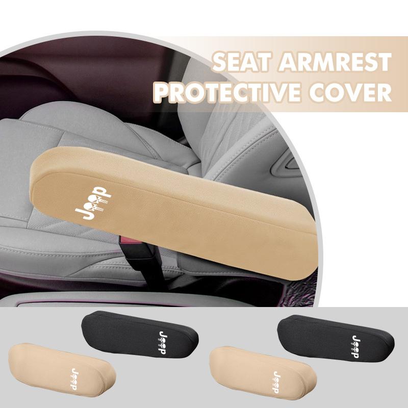 Car Armrests Cover Centre Console Front Seat Armrest Protector Accessories For Jeep Cherokee Wrangler JK Gladiator Compass AKQ1
