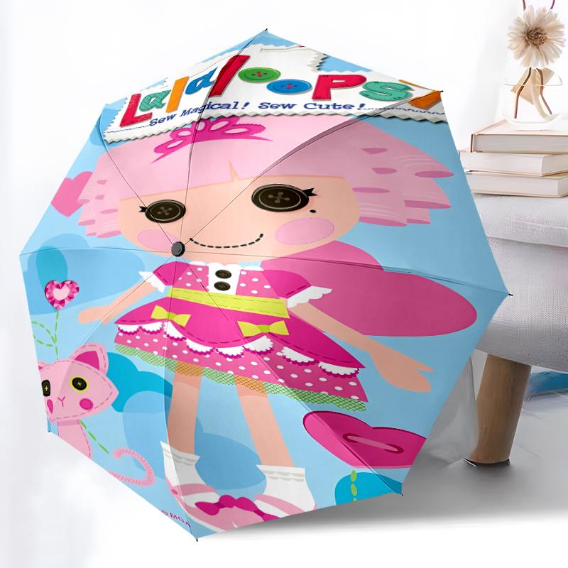 Складной зонт Lalaloopsy с принтом, для улицы, отдыха и путешествий, прочная ткань зонта, подарок на день рождения и праздник