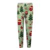 Women's Casual Christmas Tree Snowflake Print Slim Fit Elastic Yoga Pants Cropped Pants