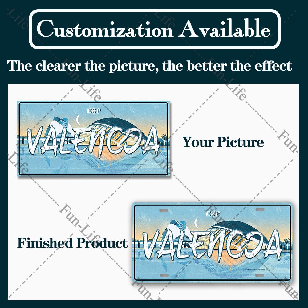 Винтажный плакат с номером автомобиля Испании/СИДНЕЯ Популярный город Бразилия Национальный флаг Ретро жестяные знаки Наклейки для домашнего декора