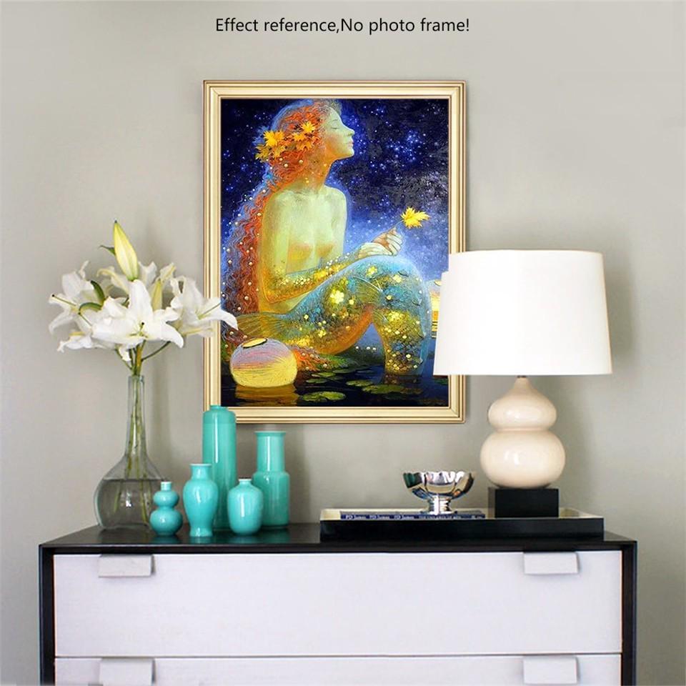 Вышивка крестом Полный Круг 5D DIY Алмазная Вышивка Женщина Алмазная Картина