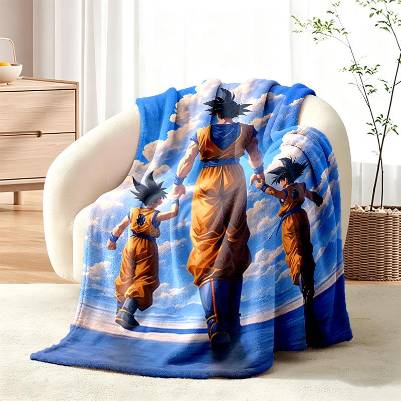 Dragon Ball blanket Flannel Blanket Soft Cozy Plush Throw for Sofa Bed Lightweight Home Decor