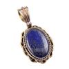 Натуральный лазурит 925 пробы стерлингового серебра двухцветная подарочная подвеска 1,50" z3P25