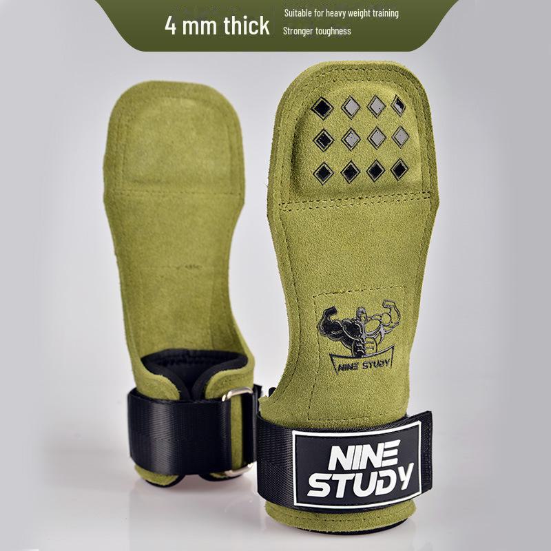 Нескользящие перчатки из коровьей кожи с поддержкой запястья для тяжелой атлетики и фитнеса