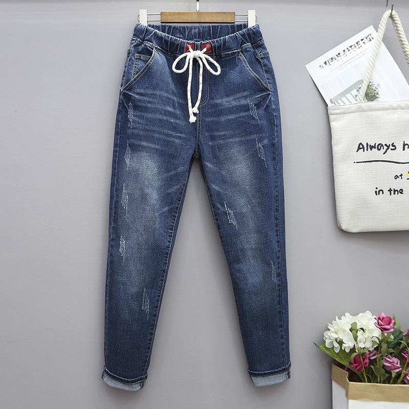 Модные женские повседневные джинсы с высокой талией, джинсы бойфренда, джинсы-карандаш, брюки