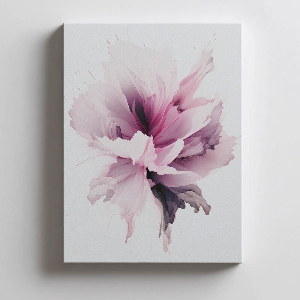 Subtelny Dotyk Kwiatu Subtelny Dotyk Kwiatu, 50X70 Cm, Rama Drewniana Ciemny Brąz, Papier Matowy 230 Gsm