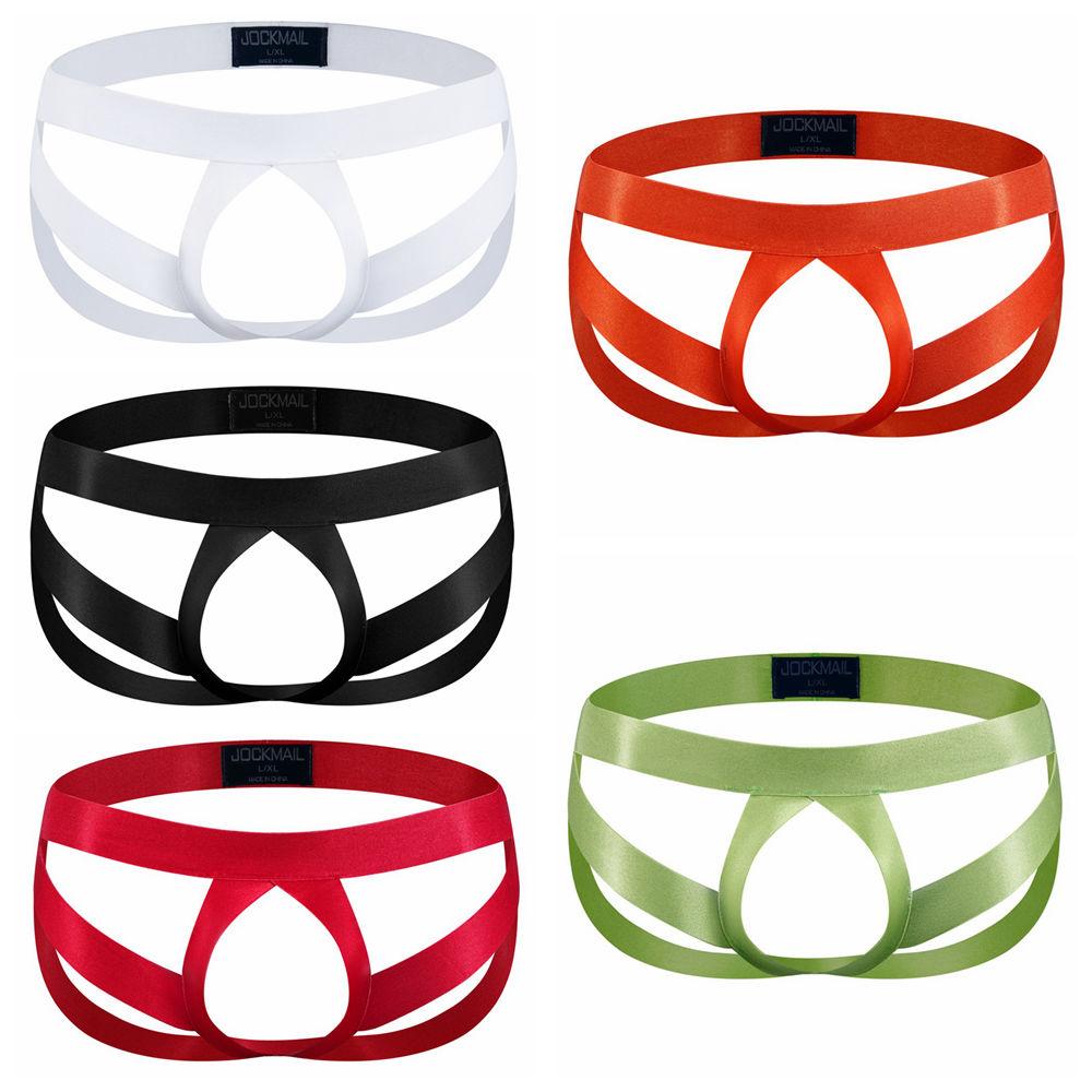 Thong JOCKMAIL One Size Specification Fashion Sexy Cut-out Design Thong Solid Colour Big Stretch Elastic G-string Club Party Underpants