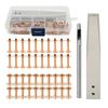 Copper Rivets Burrs Kit Copper Rivets with Setters Rust Proof Studs DIY Leather Craft Tool for